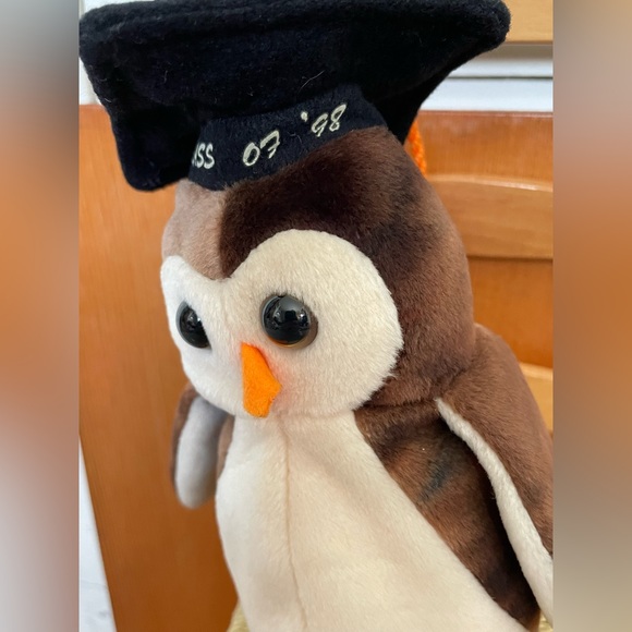 Ty Beanie Babies Wise The Owl 1998 Retired.Rare.Tag Errors. Stitching Error - Picture 7 of 11